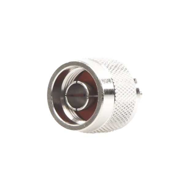 RF Industries RFN-1005-2N N Male Connector for Crimp on RG-58/U, RG-142/U, LMR-195 Cables, Nickel/ Gold/ PTFE.