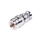 RF Industries RFN-1038-1 50 Ohm on Line Straight Adaptor, from N Female Connector to BNC Male, Silver / Gold /PTFE.