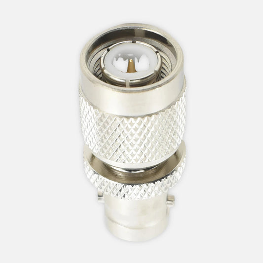 Rf Industries RFT-1231 4 PK Straight Adaptor from TNC Male Connector to BNC Female Nickel PTFE