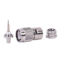 RF Industries RFT-1204 TNC Straight Male Connector to Clamp on RG-58/U and Group C 50 Ohm Nickel/ Silver/ Delrin.