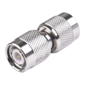 RF Industries RFT-1224 TNC Male to TNC Male Barrel Adaptor, Nickel/ Gold/ PTFE.