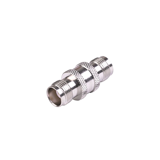 RF Industries RFT-1225 Straight Barrel Adaptor from TNC Female Connector to TNC Female, Nickel/ Gold/ PTFE.