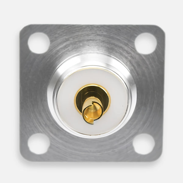 RF Industries RFU-521 UHF Female Connector (SO-239), Panel Mount, 4 Hole at 18 mm.