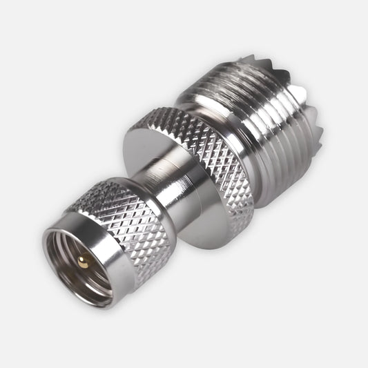 Rf Industries RFU-621 Straight Adaptor from Mini UHF Male to UHF Female