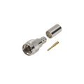 RF Industries RFU-600-1X Mini UHF Male Connector of 50 Ohm, to Crimp on LMR-240, RG-8/X, 9258 Cables, Nickel, Gold / Delrin.