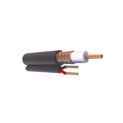Viakon RG-59-V-CCA/1000 Siamese Coaxial Cable CCA, AWG 20 (1000 ft) / Outdoor