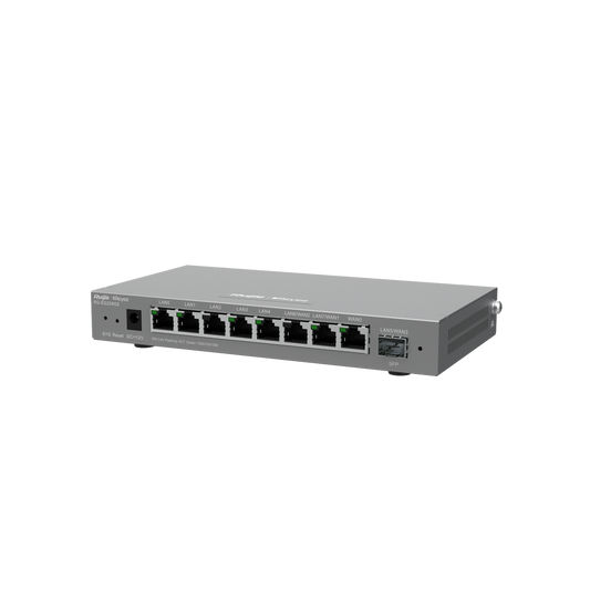 Reyee RG-EG209GS(US) 9-Port Gigabit Cloud Managed SFP Router, 8 Gigabit Ports, 1 SFP, Up To 200 Simultaneous Users, Intelligent Load Balancing and Link Redundancy Between Multiple WAN Ports