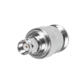 RF Industries RP-3452 Straight Adaptor, from Reverse Polarity SMA Male to N Female Connector, Nickel/ Gold/ PTFE.