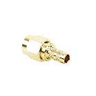 RF Industries RSA-3000-1C SMA Male Connector to Crimp on RG-58/U Cable, Gold/ Gold/ PTFE