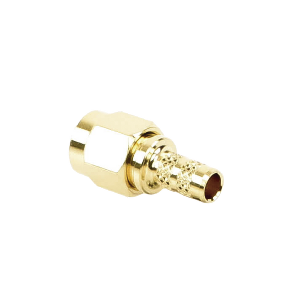 RF Industries RSA-3000-1C SMA Male Connector to Crimp on RG-58/U Cable, Gold/ Gold/ PTFE