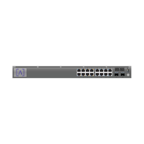 Alta Labs S16-POE Managed Gigabit PoE+ Switch / 16 ports 10/100/1000 Mbps + 2 SFP Uplink Ports / Up to 120W / Alta Labs Cloud.