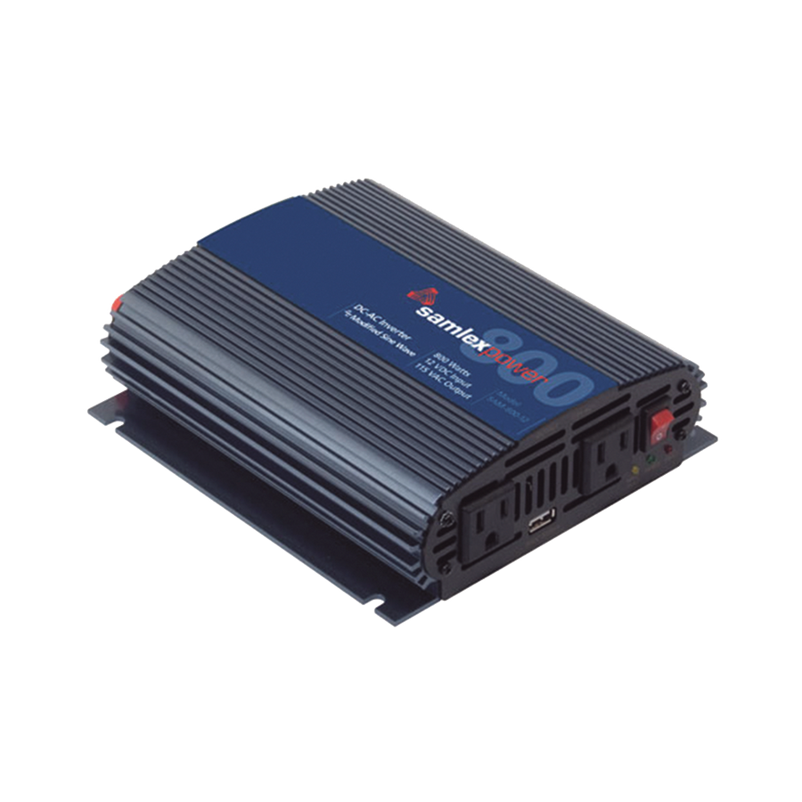 Samlex SAM-800-12 Power Inverter (DC-AC), 800W Nominal Power, Input: 12 Vdc, Output: 115 Vac 60 Hz