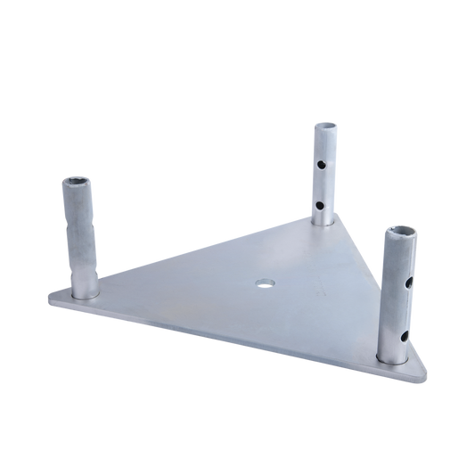 Syscom Towers SBZ-45G 1/4" Triangular Base Plate, 3/4" Nipple, for STZ45G Section Hot-dip Galvanized