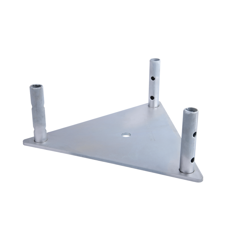 Syscom Towers SBZ-45G 1/4" Triangular Base Plate, 3/4" Nipple, for STZ45G Section Hot-dip Galvanized