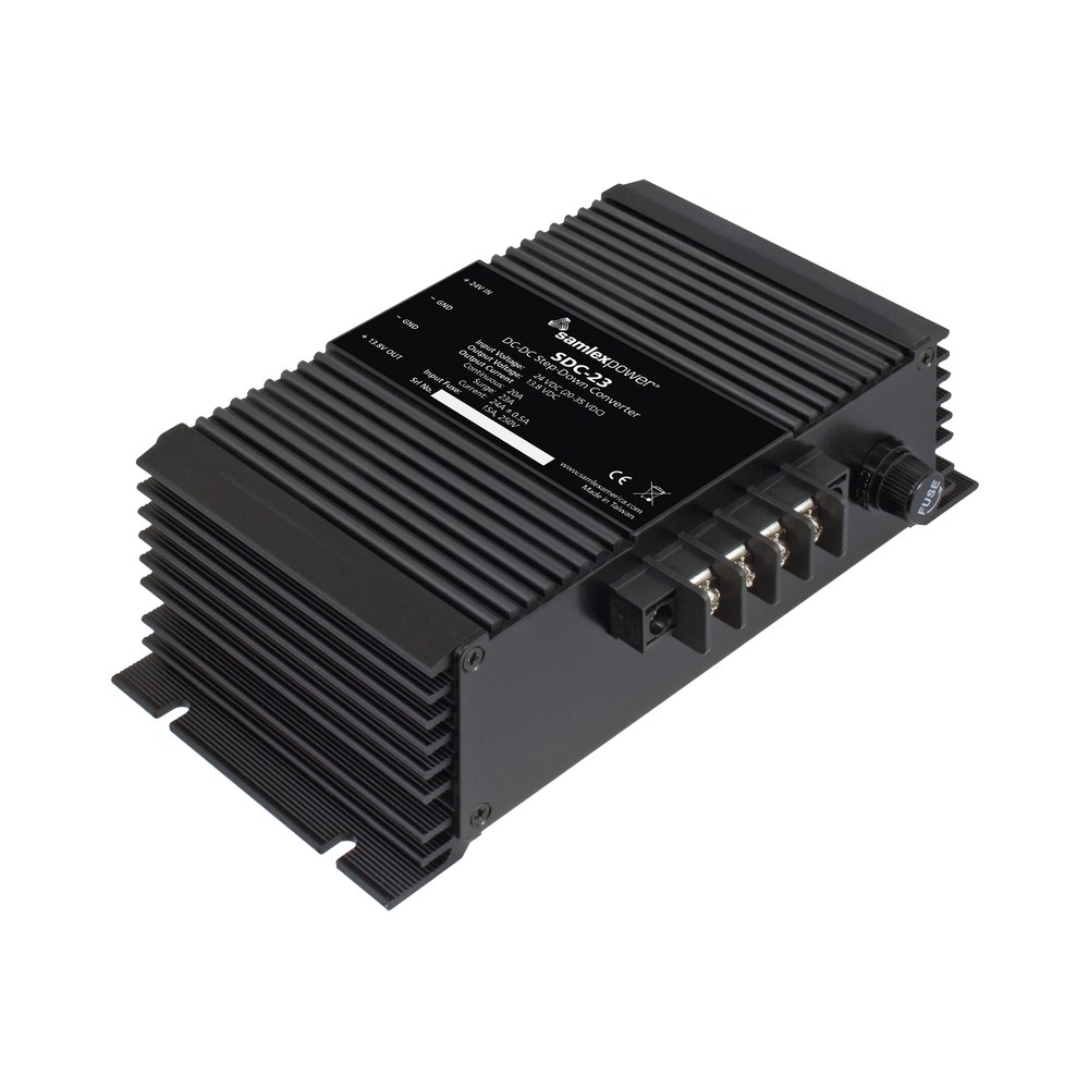 Samlex SDC-23 DC-DC Converter, Input: 20-30 Vdc, Output: 13.8 Vdc 20 A Continuous