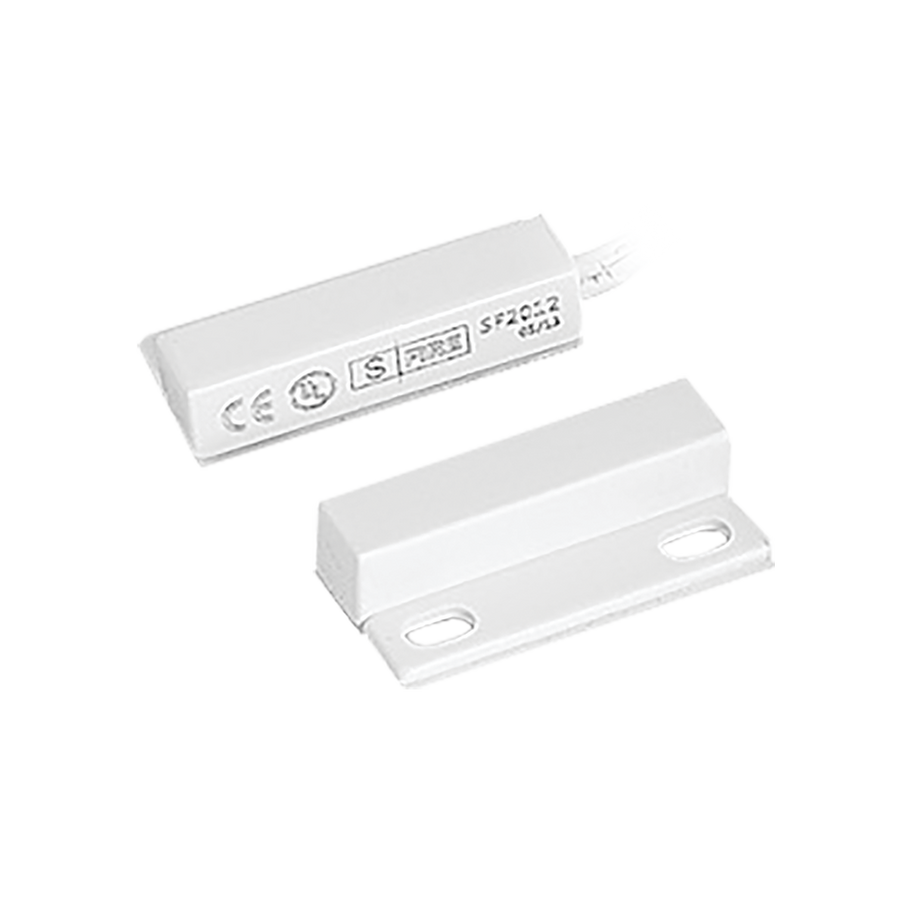 Sfire SF-2012 Door and Window Magnetic Contact Switch, White Color with 18-inch Length 24 AWG Cable, Mount Screws and Adhesive Tape