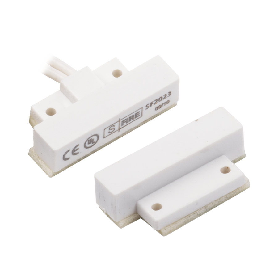 Sfire SF-2023 Door and Window Magnetic Contact Switch, Supplied with 24 AWG 18" Length Leads. UL and CE Certifications