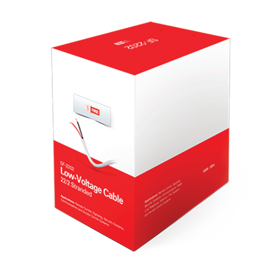 Sfire SF2202/500 2-wire Alarm Cable 500 ft , Copper Stranded, 22 Gauge White Color