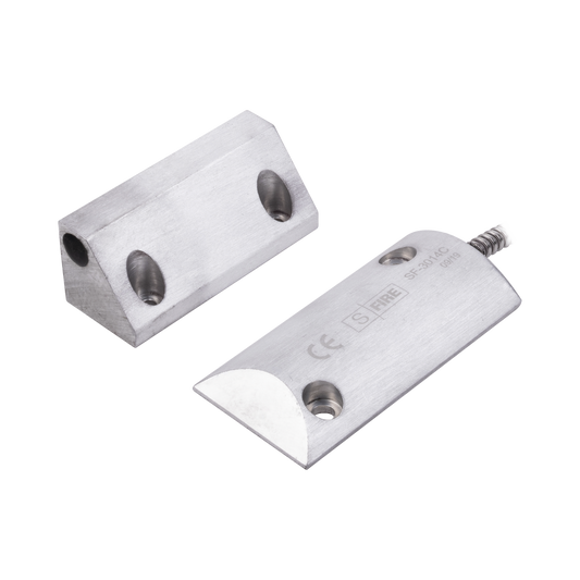 Sfire SF-3014-C Magnetic Contact, NO Floor Applications, Heavy Duty, Supplied with 20" Shielded Cable