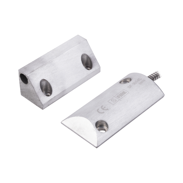 Sfire SF-3014-C Magnetic Contact, NO Floor Applications, Heavy Duty, Supplied with 20" Shielded Cable