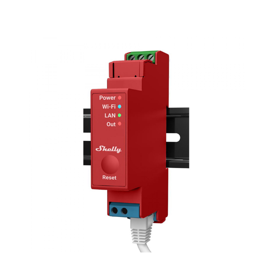 Shelly SHELLYPRO1PM Wireless Switch Relay for Home Automation, App Works with iOS and Android, Max Charge 16A / FCC & UL