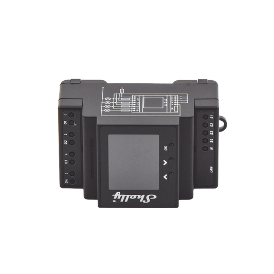 Shelly SHELLYPRO4PM Wi-Fi Wireless Relay / 4 Smart Channels / 16A per Channel, 110-230 V / Compatible with Alexa and Google Home / Ethernet Port and DIN Rail Mounting