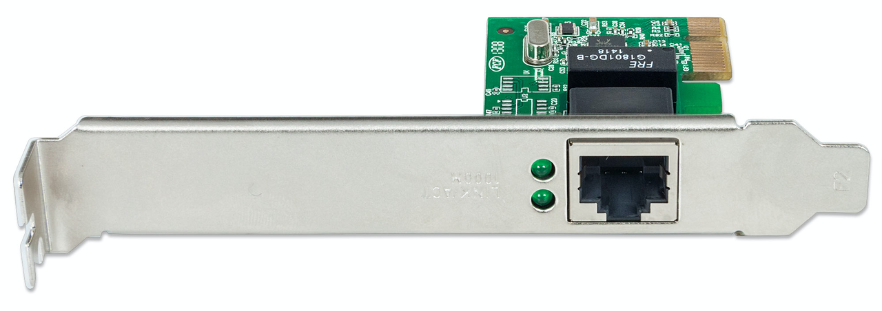 Intellinet 522533 Gigabit PCI Express Network Card Full Duplex 1Gbps Speeds Supports Jumbo Frames Wake-On-LAN Low Profile Bracket