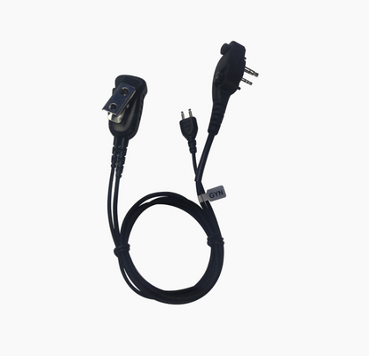 Pryme SNP-1W-30S-BF Braided Fiber Cable Lapel Mic for Icom 2 Pins SNAP connector