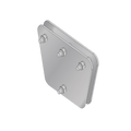 Syscom Towers SP-202030-G Equalizing Plates with Screws and Spacers, for 3 Guyed. Hot-dip Galvanized (7.87 x 7.87 x 11.81 in)