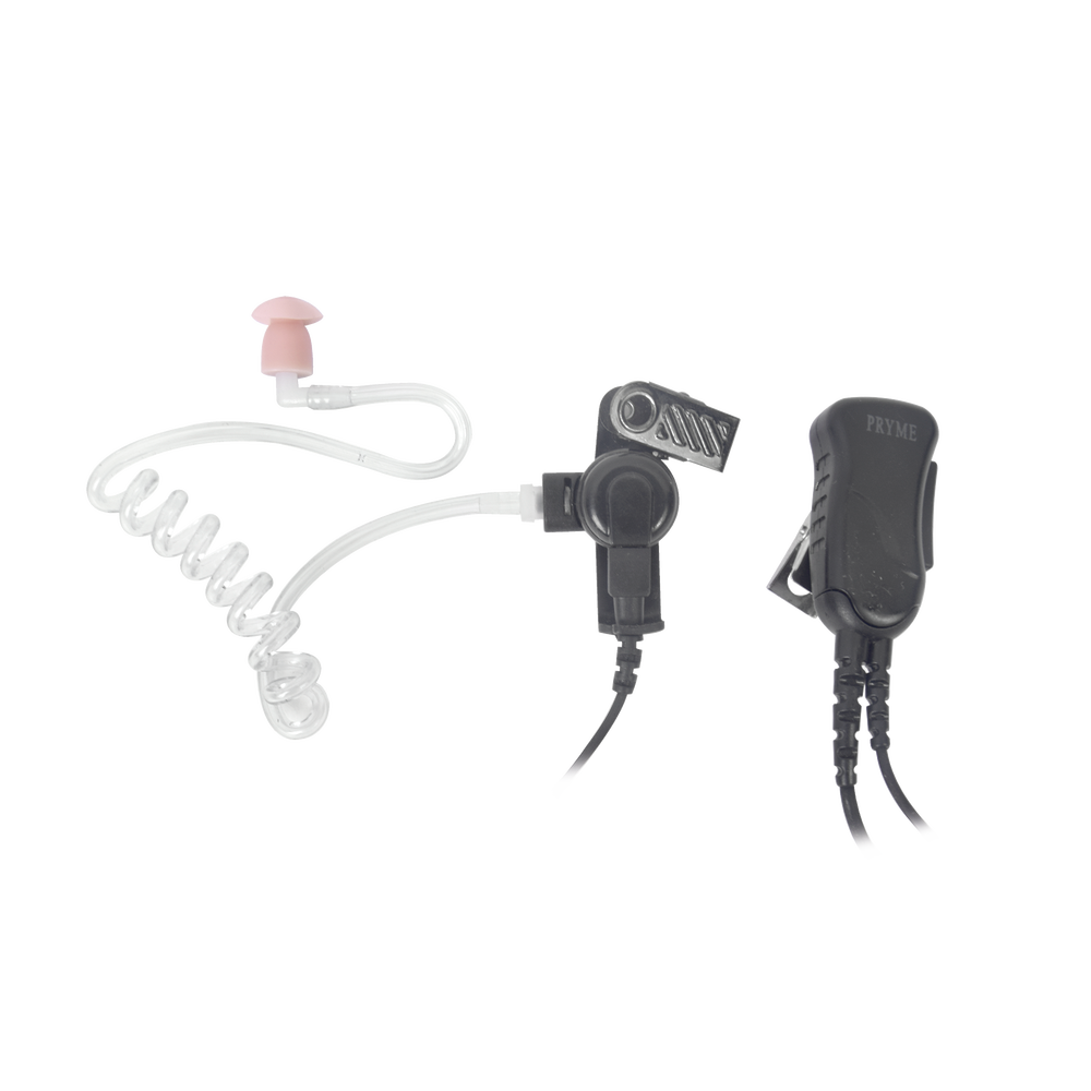 Pryme SPM-1303 Lapel Microphone with Discreet Earphone for Radios HYT TC-500/ 518/ 600/ 610/ 620/ 700/ 1600/ 70EX. MOTOROLA GP300/ SP50/ P1225/ PRO3150/ EP450/ EP350/ MAG ONE/ RDU2020/ XV2600