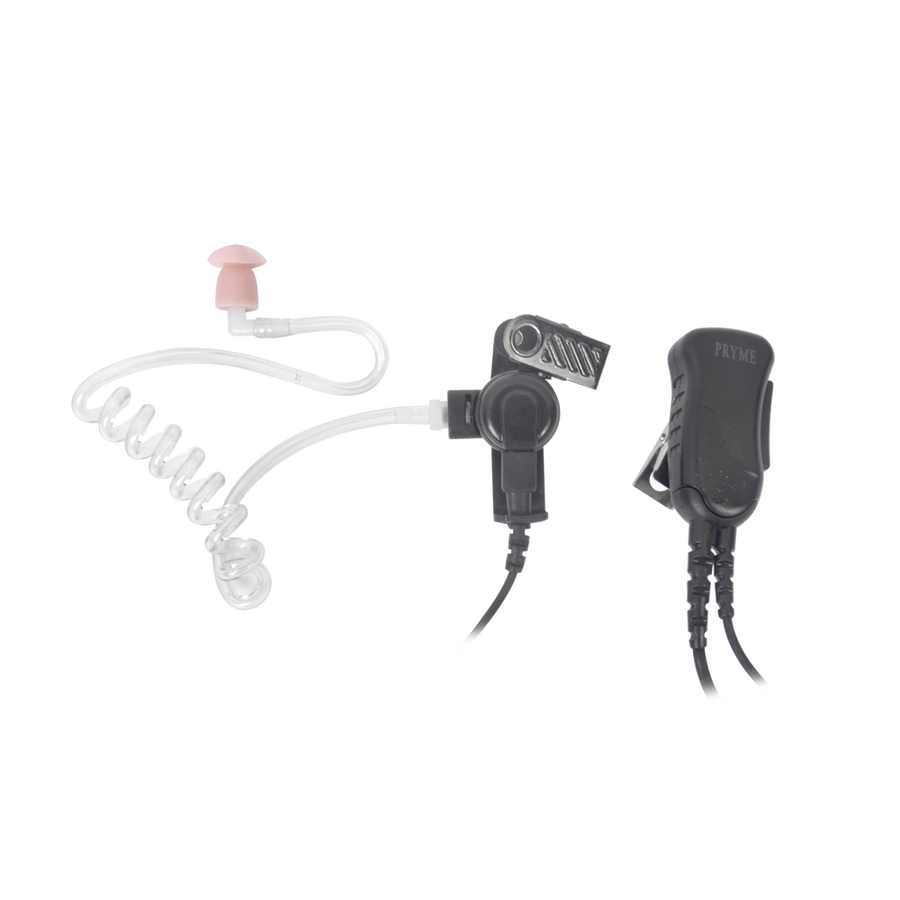 Pryme SPM-1303 Lapel Microphone with Discreet Earphone for Radios HYT TC-500/ 518/ 600/ 610/ 620/ 700/ 1600/ 70EX. MOTOROLA GP300/ SP50/ P1225/ PRO3150/ EP450/ EP350/ MAG ONE/ RDU2020/ XV2600