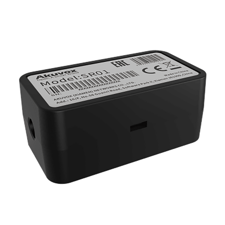 Akuvox SR01 Compact Security Single Door I/O Module / 1 Relay Out / RS485 / Encrypted Communication / Anti-Tamper Protection / Indoor / 12V DC