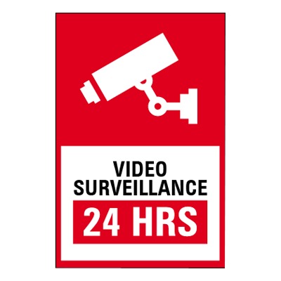 Epcom SYS-CALVIDI Video Surveillance Sign, Matte Adhesive Vinyl