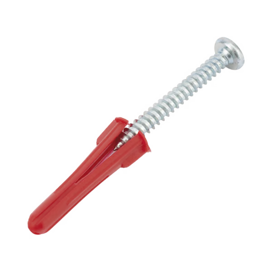 Thorsman TP-2X-KIT Red Plastic Anchor 60kg Load Concrete Wall