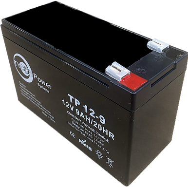 Tycon TPBAT12-9 12V 9Ah SLA AGM Battery. F2 terminals (VRLA)