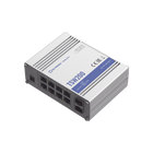 Teltonika TSW200 Unmanaged PoE Industrial Switch, 8 x Ethernet PoE+ ports, 2 x SFP ports, TSW200000070, with DIN Rail mount with US PSU