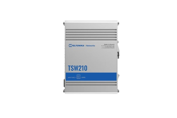 Teltonika TSW210 Industrial 8-Port Gigabit Ethernet Switch 2 SFP Ports IP30 Rating