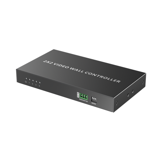 Epcom Titanium TT104VW 2 x 2 VIDEOWALL controller / Distributes video from 1 HDMI input to 4 screens / 1080p resolution at 60 Hz. / 3.5mm audio output / Full screen mode or clone mode / Very Easy to create a Video Wall