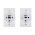 Epcom Titanium TT372W HDMI Extender Kit on WALL PLATES for distances of 40 meters / Resolution 1080P @ 60 Hz / Cat 6/6A/ 7 / HDR / Zero Latency / Supports Remote Control / 2.74 x 4.49" wall plate (US standard size ).
