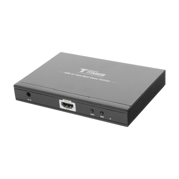 Epcom Titanium TT401MS 4X1 HDMI VIDEO MATRIX (Splitter) / 4 Inputs to 1 HDMI Output / 1080p @ 60Hz / Different Display Modes / Full Screen, Dual Mode, Quad Mode / Switching by Button or Remote Control / Audio Control Button.
