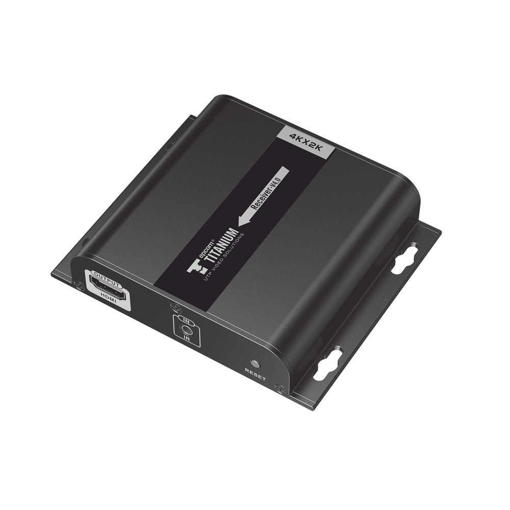 Epcom Titanium TT683-4.0-RX Compatible Receiver for TT683-4.0 Kits / Resolution 4K@60Hz / Cat 5e/6 / Distance of 120 m / IR Control / Supports HDbitT / Compatible with Gigabit Switch.