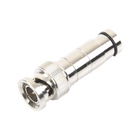 Epcom Titanium TT-RG-16 75 Ohm Axial Compression BNC Male Connector for RG-59/U Coaxial Cable, Nickel/ Gold/ PTFE.