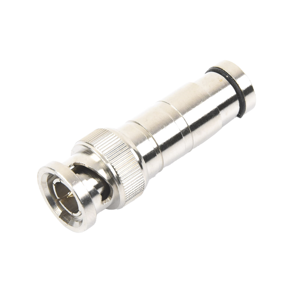 Epcom Titanium TT-RG-16 75 Ohm Axial Compression BNC Male Connector for RG-59/U Coaxial Cable, Nickel/ Gold/ PTFE.