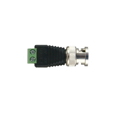 Epcom Titanium TT-RG-17 Adapter from BNC Male connector to pair of screw terminals with AWG-26-14 for Video Surveillance applications, Nickel/ Gold/ PTFE and PVC.