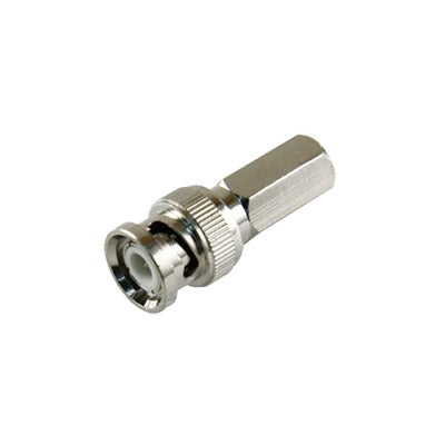 Epcom Titanium TT-RG-92 BNC Male Connector, Twist-on (Hex.) in Clock Wise Sense for RG-59/U Coaxial Cable, Nickel/ Gold/ Delrin.