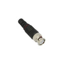 Epcom Titanium TT-RG-97 75 Ohm Straight BNC Male Connector with Black Relief Plastic Base for RG-59/ RG-6, Nickel/ Gold/ PTFE.