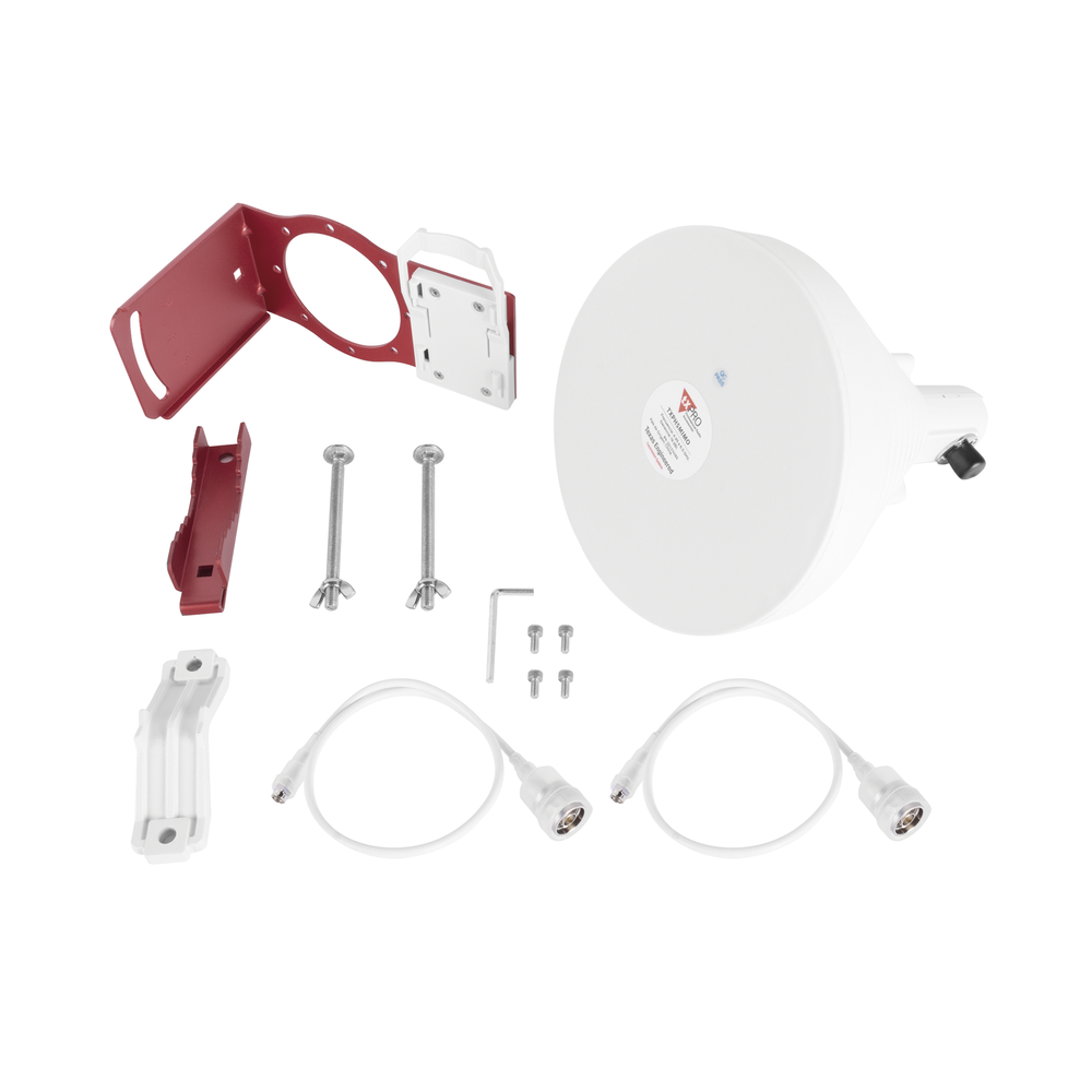 Txpro TXPJHSMIMO 30° Symmetrical Sector Antenna, 19 dBi, 4.9-6.5 GHz - Ideal for High-Noise Environments, N-Female Connector, Includes Mount and Jumpers