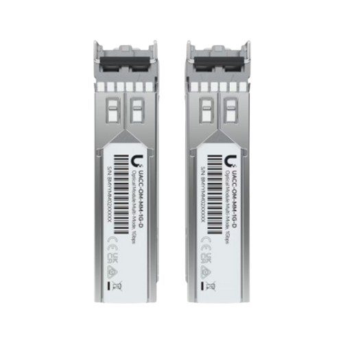 Ubiquiti UACC-OM-MM-1G-D-20 1G Multi Mode Optical Module SFP Transceiver Duplex LC 550m Fiber 20 Pack