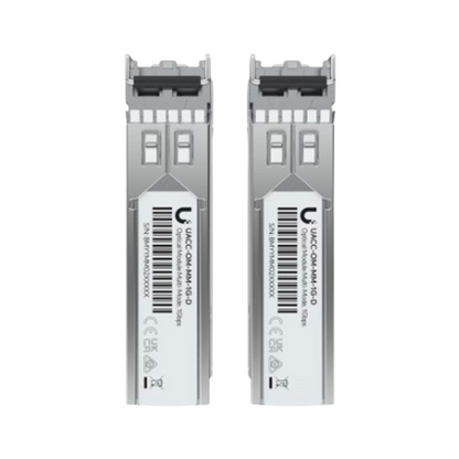 Ubiquiti UACC-OM-MM-1G-D-20 1G Multi Mode Optical Module SFP Transceiver Duplex LC 550m Fiber 20 Pack