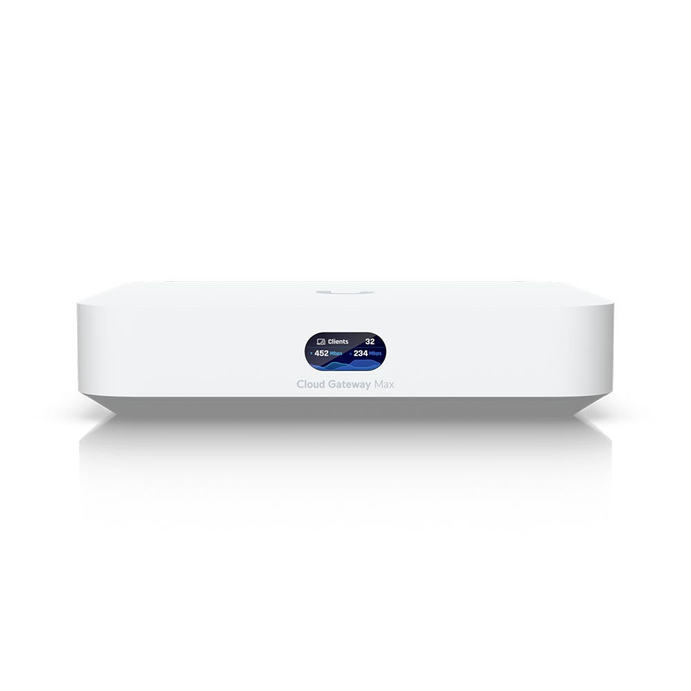 Ubiquiti UCG-Max Cloud Gateway Max 2.3 Gbps IPS/IDS 2.5GbE 30+ Devices 512 Gb NVR Storage
